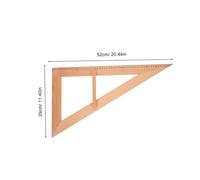 ROMISBABA Wooden Large Triangle Ruler With Handle Teaching Aid For Classroom Geometry Drawing Tool For Students And Teachers