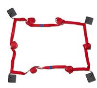 RomiSport Lignes pour Beach-Volleyball - Marquage de Terrain de Jeu Courtline - 16 m x 8 m - Lignes pour Volleyball de Plage - Largeur 5 cm - Marquage de Beach Volley - Rouge Gazon Sable