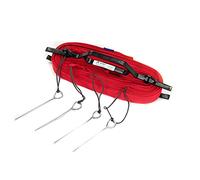 RomiSport Lignes pour Le Beach-Volleyball - Marquage de Terrain de Jeu Courtline - 16 m x 8 m - Lignes pour Volleyball de Plage - Largeur 5 cm - Marquage de Beach Volley - Rouge et Bleu - Crochet