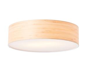 ROMM Plafonnier 2L bois clair/blanc E27
