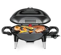 ROMMELSBACHER Barbecue BBQ 4000, grille de cuisson en fonte en 2 parties, couvercle à charnière avec affichage de la température, températures jusqu'à 300 °C, réglable en continu, extensible avec