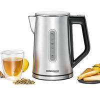 ROMMELSBACHER Bouilloire WK 3000 - Capacité de 1,7 l, contrôle à 1 bouton, fonction de démarrage, sélection de température de 45 à 100 °C, fond fermé, arrêt de cuisson automatique, 3000 W