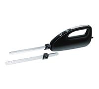 Rommelsbacher Couteau électrique EM 150 - Moteur puissant, bouton d'alimentation, longueur de lame utilisable 15 cm, paire de lames de couteau en acier inoxydable à dents fines et grossières, 120 W,