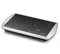 Rommelsbacher CT 3403/TC plaque Noir, Acier inoxydable Comptoir Céramique 2 zone(s)