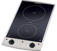 Rommelsbacher EBC 3075/E - Vitrocéramique - 2 plaques de cuisson - Niche - largeur : 27 cm - profondeur : 50 cm - avec garnitures en acier inoxydable - noir Noir G