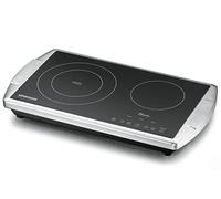 ROMMELSBACHER Double plaque de cuisson CT 3403/TC-TM - Fabriquée en Allemagne - Surface de cuisson Schott CERAN - 2 zones de cuisson - Économie d'énergie - Temps de chauffe court - 9 niveaux de