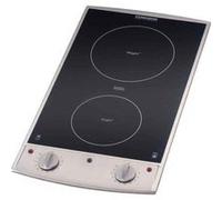 Rommelsbacher EBC 3075/E - Vitrocéramique - 2 plaques de cuisson - Niche - largeur : 27 cm - profondeur : 50 cm - avec garnitures en acier inoxydable - noir Noir G