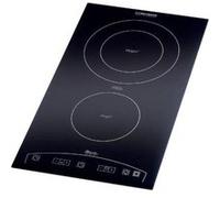 Rommelsbacher EBC 3477/TC - Vitrocéramique - 2 plaques de cuisson - Niche - largeur : 27 cm - profondeur : 50 cm - sans cadre, - avec bord avant avec facettes - noir Noir G