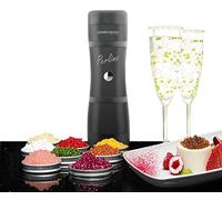 ROMMELSBACHER Food Designer FD 500 Perlino - Pour jusqu'à 500 perles de gelée par minute, 2 buses en acier inoxydable pour grandes et petites perles de gelée, capacité de 200 ml, récipient à