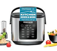 ROMMELSBACHER MRK 950 Cuiseur à riz multi-usages 12 programmes, départ différé 24 heures, technologie de chauffage 3D, économie d'énergie, revêtement en céramique, sans PFAS, volume utile de 3,5 l