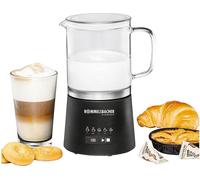 ROMMELSBACHER MS 625 Mousseur à lait électrique fr, 500 ml pour mixer, pot en verre fr, 250 ml pour faire mousser, 5 programmes, faire mousser ou mélanger à froid et à chaud