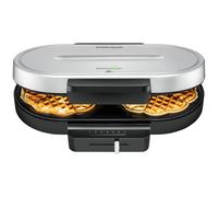 Rommelsbacher Machine à gaufres WA 1250 - 2 gaufres cœur 16 cm, 1250 W, antiadhésif, noir/argent