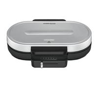 ROMMELSBACHER Machine à gaufres WA 1250, pour 2 gaufres en forme de cœur, 16 cm chacune, diamètre : revêtement anti-adhésif, témoin lumineux, réglable en continu, 1250 W, noir/argenté