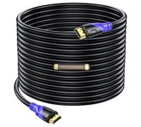 Rommisie Câble HDMI 4K/60HZ 30m (HDMI 2.0, 18 Gbit/s) Connecteurs Plaqués or Ultra Haut Débit, Retour Audio Ethernet, Compatible avec Blu - Ray, Playstation, Ordinateur Portable, PS34/5, PC, HDTV