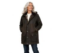 Romneys Veste en cire anglaise doublée - L'original | Veste de pluie robuste coupe-vent et imperméable | Chaud et doublé comme veste d'hiver avec capuche