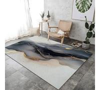 ROMOER Encre Lignes Lisses Suisse À Thème pour Le Salon Sol Gris Doux Imprimé Grand Tapis, Courte Zone Lavable À Tas pour Chambre À Manger Non Glissante Tapis sans Effectif,