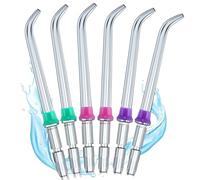 ROMOLY 6 Pièces Accessoires Pour Flocons Électriques -Embouts Jet de Remplacement Premium pour Hydropulseur Nettoie entre les dents et le dessous des gencives Compatible avec le WP-100 et d'autres