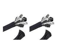 Romon 3M Manchon de Cache Câble, 13-22mm Réglable Gaine Câble Tressée, Extensible Gaine Range Cable Informatique, Protection du Cache Câbles pour Automobiles/TV/PC/USB/Audio/Vidéo (Lot de 2)