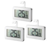 Romon 3pcs Thermometre Frigo avec Crochet, Thermomètre Congélateur, Mini Thermomètre Digital, Thermomètre Numérique pour Réfrigérateur, Thermomètre Étanche Congélateur Magnétiques