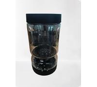 Romon 930ml Pot Cornichon en Verre Hermétique Noir, Bocal en Verre Borosilicaté, Double Paroi Réversible pour Cornichons, Olives et Conservation Alimentaire