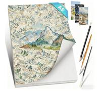 Romon Aquarelle, 30 Feuilles Papier, 300 g/m² Bloc Papiers A5, Papier Carnet Cahier Aquarelles, Coton Watercolor Paper Mini Watercolor Paint Pad pour Gouache Acrylique