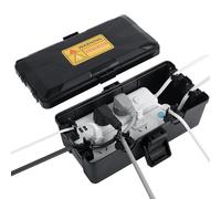 Romon Boite Etanche Electrique Exterieur Coffret Electrique Etanche IP54 Compatible Avec Les Rallonges Électriques 6 Entrées De Câbles Boîtier Mural En PP Durable Boîtier De Protection Des Câbles Noir