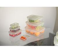 Romon boîtes Alimentaires Set 7 pièces - Conteneurs rectangulaires en plastique BPA-free, étanches et empilables pour le rangement alimentaire compatibles réfrigérateur