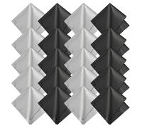 Romon Chiffons de Nettoyage en Microfibre, 20 Paires de Chiffons Lavables et Réutilisables De 20 * 20 Cm pour Nettoyer Les Lunettes, Les Lentilles et Les Écrans, Noir & Gris