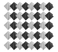 Romon Chiffons de Nettoyage en Microfibre, 40 Paires de Chiffons Lavables et Réutilisables De 20 * 20 Cm pour Nettoyer Les Lunettes, Les Lentilles et Les Écrans, Noir & Gris