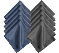 Romon Chiffons Microfibre de Nettoyage pour Lunettes, 10Pcs Chiffon de Nettoyant Lunettes 20 * 20cm Lavables et Réutilisables pour Nettoyer Lunettes,Lentilles, Écrans, Objectifs d'appareils Photo