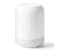 Romon Diffuseur d'Huile Essentielle, 250ML Diffuseur Arômes, Ultrasonique Diffuseur Huiles Essentielles Electrique avec 7 Couleurs LED Humidificateur d'air pour Appartement Bureau Maison Yoga-Blanc