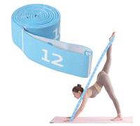Romon Élastique Musculation, Bande Élastique Bleue avec 12 Boucles, Haute Élasticité Accessoire de Yoga pour Étirements, Danse, Gymnastique et Pilates