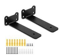 Romon Equerre Etagere Murale 2 Pièces,Équerre Industrielle,Equerre Charge Lourde,Perfect Shelf Wall Bracket For Kitchen Living Room Storage Cabinet Office Storage Cabinet, Black, 15.5cm