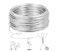 Romon Fil d'artisanat en Aluminium 2mm X 10 M, Flexible Fil Aluminium Argent, Fil d'aluminium Pour L'Artisanat Et La Fabrication De Bijoux