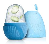 Romon Ice Roller Visage, Ice Roller, Dé-Poches, Resserre La Peau, Rétrécit Les Pores, Améliore L'Élasticité De La Peau, Silicone De Qualité Alimentaire, Outil De Soins Quotidiens (Bleu)