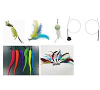 Romon Jouet Chat, Vert 16 Pièces Jouets pour Chats Interactif, Interieur Jeu à Plumes avec Ventouse, Canne à Pêche avec Oiseau Volant, Plumeau Chaton, Cat Toys Accessoire Intelligence Chat Baguette