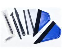 Romon Kit de 7 Outils de Pose de Film pour Voiture, Grattoirs Bleus Blancs