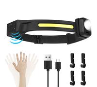 Romon Lampe Frontale Rechargeable, LED Ultra Puissante Éclairage 230° Frontale Rechargeable USB Capteur De Mouvement, Étanche IPX4 Poids 0.2lb léger, Pour Pêche, Camping, Cyclisme, Running