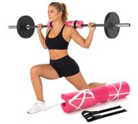 Romon Mousse Barre Musculation Rose, Épaisseur 3cm Haute Densité - Mousse Hip Thrust & Manchon Squat Barre Avec Scratch Pour Squats, Hip Thrusts (S’adapte Aux Barres De 25-35mm)