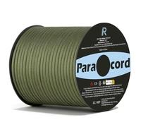 Romon Paracorde 4mm, Escalade Paracord 550 9 Brins Corde en Nylon Corde Parachute Cordelettes, Cordes Tente Rope Cordon Tactiqu pour Survie Extérieur, 250kg Charge de Rupture, Armée Verte, 30m
