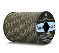 Romon Paracorde 550 9 Coeurs 100m - Corde Nylon 4mm Camouflage Armée Vert - pour Survival, Camping, DIY (Résistance 250kg)