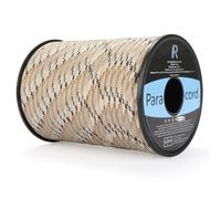 Romon Paracorde 550 Type III à 9 Noyaux, 4mm x 100m Camouflage Désert - Corde de Survie en Nylon pour Camping, Randonnée, DIY et Accessoires pour Chiens