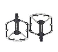 Romon Pédales de VTT Antidérapantes en Aluminium - Pédales Plate Large avec Double Roulements du, Filetage 9/16" pour VTT & Vélo de Route