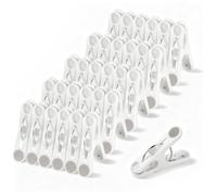 Romon Pince a Linge, 30 Pinces à Exterieur Linge en Plastique, Ultra-Grip Antidérapantes Epingle a Linge pour Corde à Linge, Weiß Clip avec Rembourré Doux pour Serviettes Underwears Vêtements