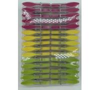 Romon Pince a Linge Lot de 30, Pinces à Linge Rouge Vert Jaune, Solides en PP+TPR avec Ressort Renforcé,pour Intérieur et Extérieur pour Corde à Linge Extérieur, Serviettes, Vêtements
