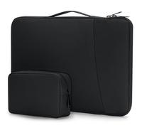 Romon Pochette Ordinateur 14 Pouces Housse Imperméable Antichoc avec Poignée, Compatible avec 13-14 Pouces Ordinateur Portable, Noir