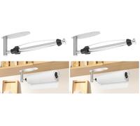 Romon Porte Sopalin Con Effet Amortissant, Support de Papier Porte-Rouleau à Une Main Auto-adhésif Acier Inoxydable Dderouleur Essuie Tout Murale pour Cuisine, Salle de Bain, Placards, Argenté