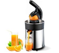 Romon Presse Agrumes Électrique, Presse Electrique Machine a Jus 85W Manuel Petit en Inox 2 Sens Rotation Système Anti-goutte sans BPA pour Oranges Citron Agrumes