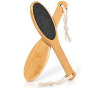Romon Râpe Pieds en Bambou, Lime Pied en Nano Verre Avec Long Manche Pour une Pédicure Douce, Utilisable à Sec ou Humide (23x6cm)