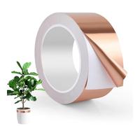 Romon Ruban De Cuivre Contre Les Escargots,Ruban Anti-Limaces en Cuivre,Ande Adhésif en Cuivre,Ruban Protecteur Plantes pour Maison Et Jardin (50mm X 20m)